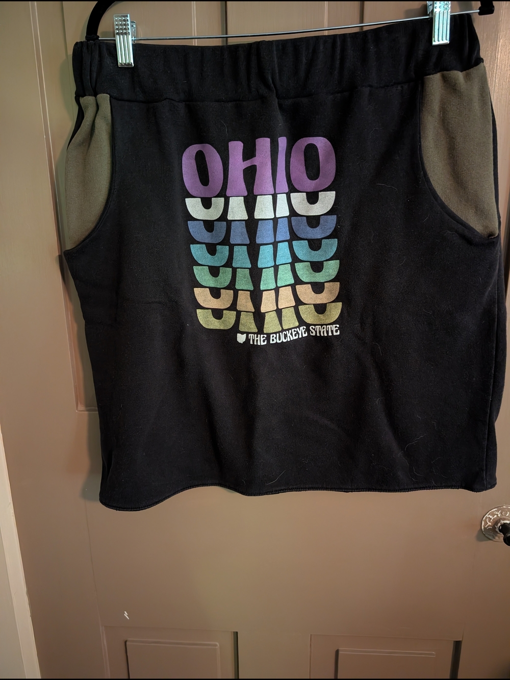 Handmade Original Ohio Buckeye State Mini Skirt - Size L/XL